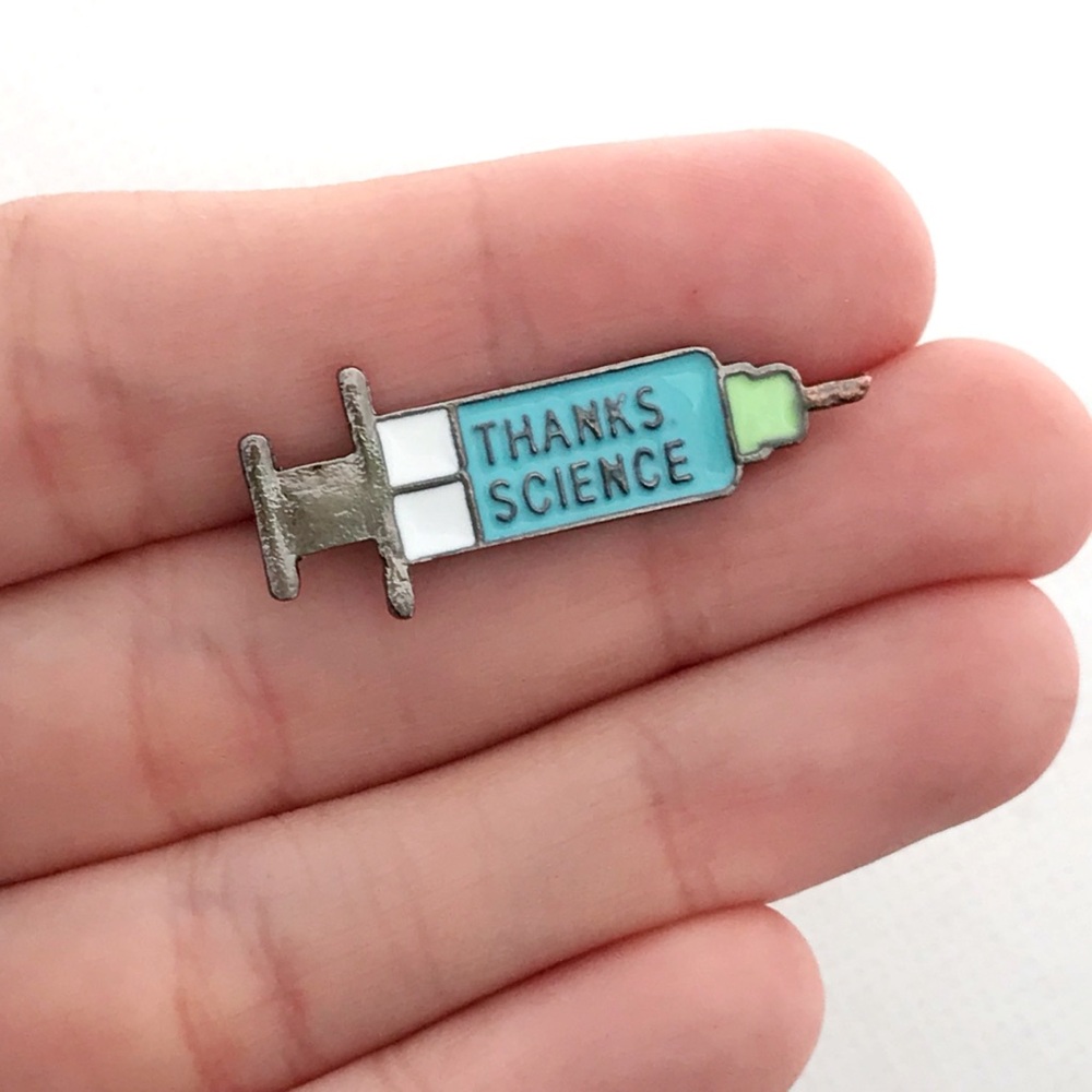 Thanks Science Syringe Enamel Pin